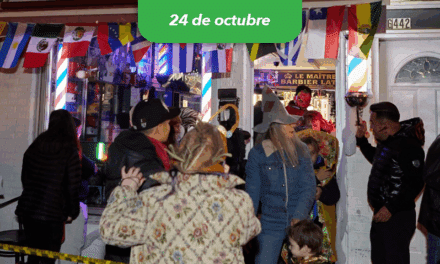 Truco o Trato en el Boul. Monk, noche de Halloween